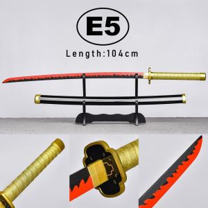 Ghost Killing Blade Sun Wheel Blade mengelilingi Cos Anime Boys Outdoor Childrens Toy menarik pisau pedang Bamboo Wooden Sword with Sheath