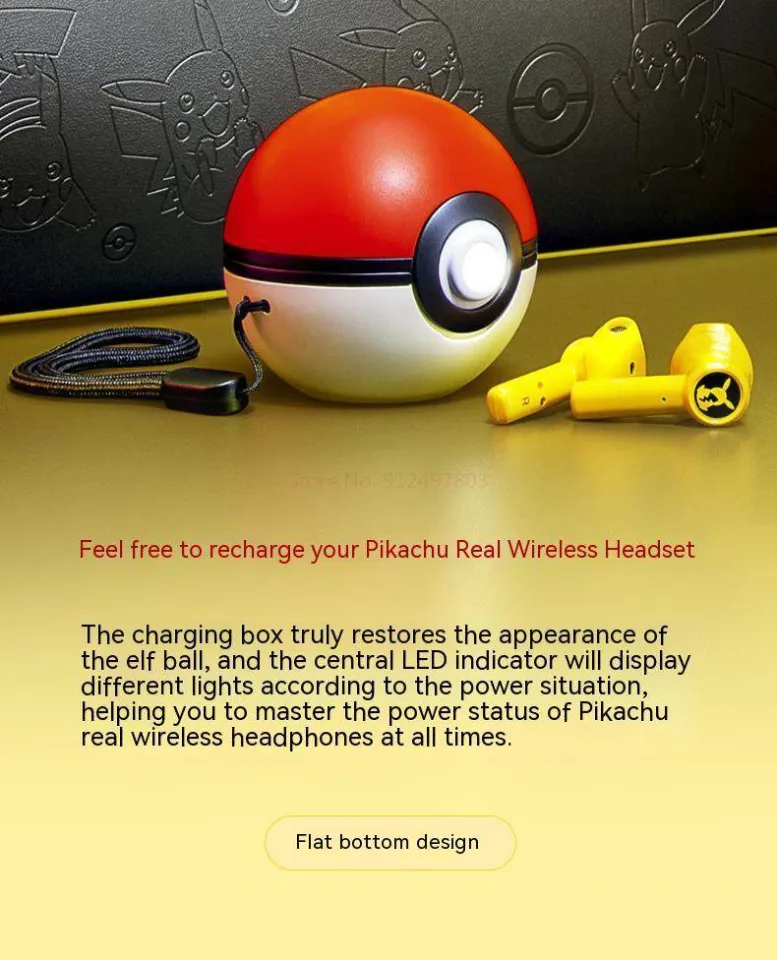 Poke Ball Razer Pikachu Wireless Headphones For Razer Pokemon TWS