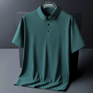 324polo shirt men 6XL 7XL 8XL Summer new High quality mens short-sleeved polo shirt Ice silk Mens business cal polo shirt 2212