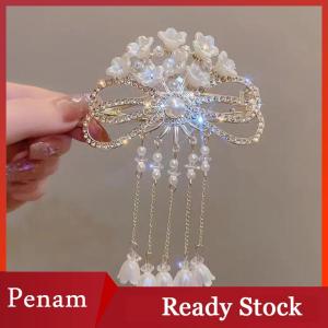 [PAM] Hollow Out Bowknot Hair Clips For Women Flower Tassel Hair Claw Girls Fashion Elegant Shiny Barrettes Hair Accessoires