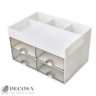 Tủ đựng đồ mini để bàn 4 ngăn đựng mỹ phẩm dụng cụ học tập