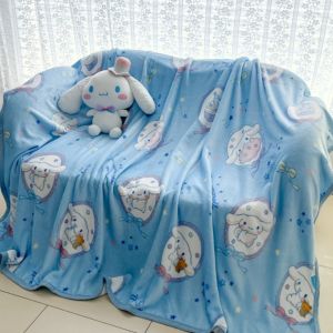 HEIRSTORE60RE4 Sanrio Chăn hoạt hình Nhung sữa Hai Chăn ngủ Đa năng Chăn điều hòa không khí Quà Tặng