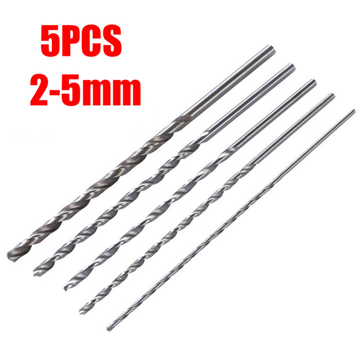TOOLNEST 5pcs HSS 150mm 2-5mm Extra Long Straight High Speed Steel ...