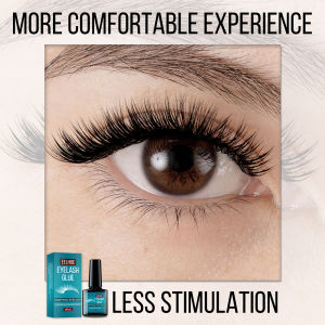 Eelhoe Eyelash Glue Non Odor No Smell Fast Drying Black Eyelashes Glue Strong Adhesive For Semi Permanent Grafting Extension Glue(15ml)