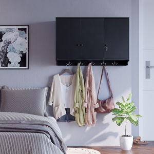 lemari baju pakaian gantung rak minimalis 3 pintu susun free kapstok - 059H