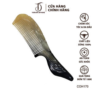 Lược Sừng Xuất Nhật HAHANCO COH170 Dáng Chuôi Cá Koi Khía Thân Đẹp Tỉ Mỉ
