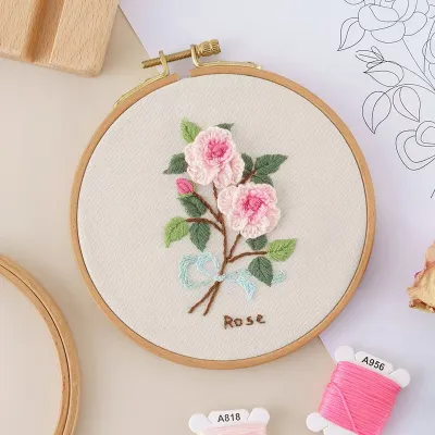 SG Embroidery Kit Flowers Needlework for beginner DIY