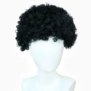 JPTD Curly Adult Kid Afro Wig Funny Fancy Dress Colorful Fan Hair Disco 80s Halloween Rainbow Clown Wig Birthday Party