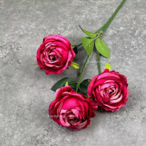 (3HEADS) WILD ROSE ARTIFICIAL FAKE FLOWER Peony Bouquet Home Decor Decoration Bunga Pelamin Gubahan Hantaran