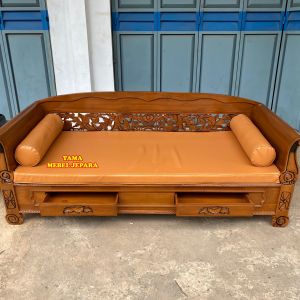 Kursi bangku bale bale jati model bagong sudah plus matras dan guling