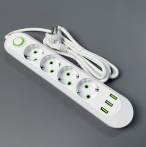 Alat listrik rumah tangga Stop Kontak USB 丨2500W 2 Meter Power Socket Charger Stop Kontak 3/4+3 USB Soket Listrik