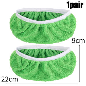 【Warm Homie】2 Pcs Microfiber Reusable Mop Replacement Pad Lazy Shoe Cover Washable And Durable Mop Cloth Easy To Clean
