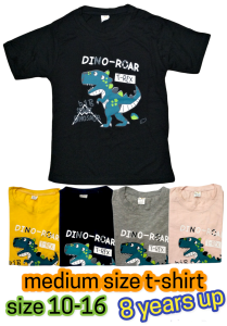 T-Shirt Budak / REMAJA Medium Size 10-16 Umur 8 Tahun Ke Atas BIG KIDS Boys And Girls Printed T-Shirt T-Shirt Budak Lelaki Perempuan 100% Cotton