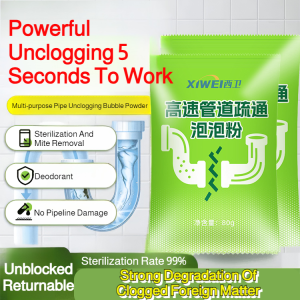 ✅Buy 1 Get 1 Free 🔥Multipurpose pipe blowing chemical powder quick drain cleaning dissolves fat + hair in 5 minutes / Oxygen bubble pipe blowing solution breaks down clogged pipes cleans clogged pipes clogged sinks
