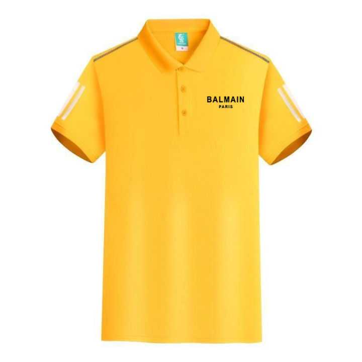Hot seller Original BALMAINˉPARIS Men's Summer Polo Shirts Short Sleeve  Quick Dry Training Sportswear T-shirt Colors (s-4xl) Lazada PH