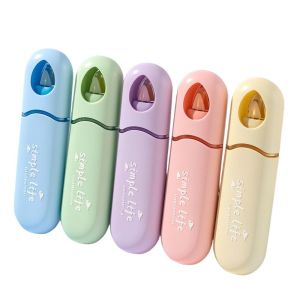 INTOONE 5pcs/set Space Capsule Correction Tape Invisible Silent Correction Roller Easy-to-Use Original Paper Color Student Alteration Tape Gift