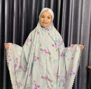 MUKENA DEWASA TERBARU MINI TRAVEL PARASUT KOREA MOTIF PREMIUM LASERCUT 2IN1