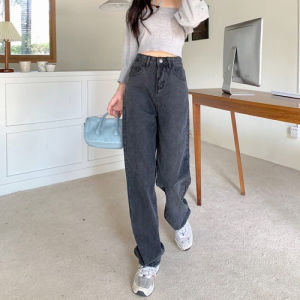 eans wanita celana kulot jeans high waist jeans baggy straight pants New Biru muda kulot celana jeans wanita Celana Korean Style Wanita