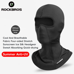 ROCKBROS 2022 New Stycle Sun Protection Balaclava Men Women Electric Bicycle Motorcycle Full Face Mask Ice Silk Headgear For Cycling Spring Summer