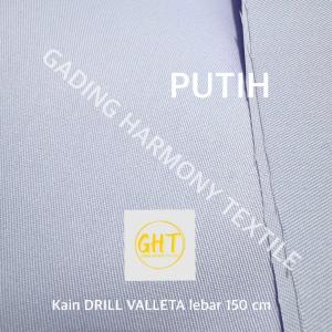 ( per setengah meter ) kain DRILL VALLETA lebar 150 cm american drill tebal lembut tetoron rayon bahan celana rok seragam sekolah setelan pakaian baju kemeja kerja dinas perawat suster ok jas blazer safari almamater polisi polri pdh pdl rompi