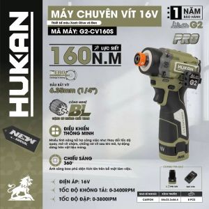 Máy Chuyên Vít Búa Pin HUKAN G2-CV160S – Máy Bắt Vít Cầm Tay Dùng Pin Hỗ Trợ Bắt Vít Và Sửa Chữa Lắp Đặt