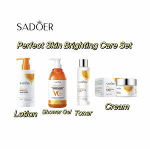 【New product launch】SADOER Vitamin C whitening Brightening 7-piece Set/Body wash/Cleanser/Lotion/Face cream/Whitening Cream/body lotion/Gel mask/Oily Skin/skincare original/clean/hydration/COD Glowing Sensitive Toner