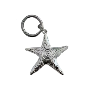 Thời trang Keychain Mặt treo hình chìa khóa kết cấu hợp kim hình dạng sao biển cho sinh viên kinh doanh chuyên nghiệp và những người đam mê thời trang