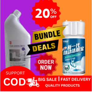 toilet cleaner bathroom cleaner tile cleaner bundle w/ automatic toilet bowl deodorizer 20% discount