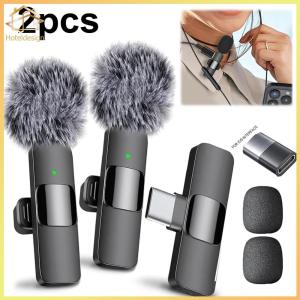 Portable Audio Recording Mic Type-C Charging Mini Microphone System Noise Canceling for iPhone Computer Tablet Camera