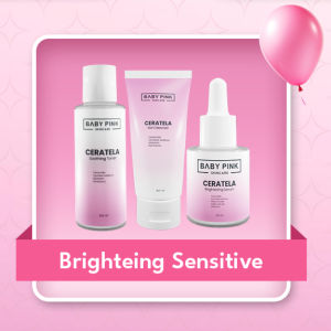 Baby Pink Skincare - (Paket Basic 3 Pcs) Barrier Set Ceratela Brightening Series Resmi BPOM - Gel Cleanser Soothing Toner Moisturizer | Memperbaiki Skin Barrier Membantu Mencerahkan Kulit Kusam