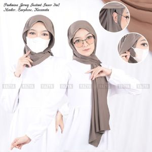 Hijab pashmina instan inner 3in1 jersey