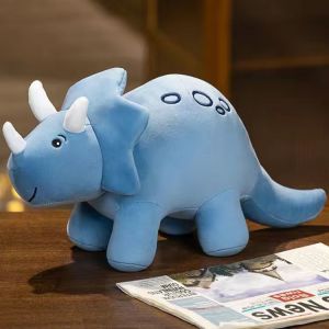 【SG-spot】Cartoon dinosaur plush toy doll cloth doll Triceratops，Stegosaurs，Longnecked Dragon throw pillow Toys