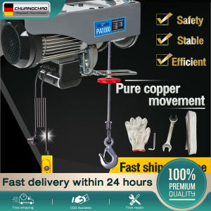 Fast Delivery: Electric Hoist Single Phase (PH-EH800KG) Wire Rope Length 20M\\n\\n Key Features & Benefits\\n\\n Pure Copper Motor & Durable Construction\\n\\nThe CHUANGCHAO Electric Hoist Single Phase (PH-EH800KG) features a 100% pure copper super motor, providing strong power and lasting performance. Its aviation aluminum shell and powerful cooling fan ensure a sturdy and durable design. The strong and tough galvanized steel wire rope, made of tightly wound rotating braid, ensures safety and reliability during lifting operations.\\n\\n Two Modes: Single & Double Crane Mode\\n\\nThis electric hoist supports two modes: single crane mode and double crane mode. In single crane mode, the lifting speed is 12 meters per minute, while in double crane mode, the speed is reduced to 6 meters per minute. This dual-lifting system allows for effective material handling, doubling the weighing capacity.\\n\\n Safety Features & Convenience\\n\\nThe CHUANGCHAO Electric Hoist Single Phase (PH-EH800KG) includes an anti-collision limit device that automatically powers off after reaching the top, ensuring safety during operation. Additionally, the electric hoist is equipped with eight air cooling fans, which maintain optimal temperature levels during use.\\n\\n Usage & Installation\\n\\n Voltage Testing & Stabilization\\n\\nBefore using the CHUANGCHAO Electric Hoist Single Phase (PH-EH800KG), it is essential to test the voltage or add a voltage stabilizer to ensure safe operation. This precautionary measure helps prevent potential damage to the electric hoist and ensures optimal performance.\\n\\n Setting Up Your Electric Hoist\\n\\nTo set up the electric hoist, first ensure that the voltage has been tested or stabilized. Next, install the hoist according to the manufacturer's instructions, making sure it is securely mounted and properly connected to the power source. Finally, test the electric hoist to ensure it is functioning correctly before using it for lifting operations.\\n\\n Operating Instructions\\n\\nTo operate the CHUANGCHAO Electric Hoist Single Phase (PH-EH800KG), follow these steps:\\n\\n1. Turn on the power source.\\n2. Choose the desired lifting mode (single crane mode or double crane mode).\\n3. Attach the load to the wire rope and begin lifting.\\n4. Monitor the hoist's performance and ensure it is operating safely.\\n5. When finished, turn off the power source and store the electric hoist properly.\\n\\n Applications & Use Cases\\n\\n Lifting Items Indoors & Outdoors\\n\\nThe CHUANGCHAO Electric Hoist Single Phase (PH-EH800KG) is ideal for lifting items indoors and outdoors. Its compact design makes it easy to transport and use in various environments, including construction sites, workshops, and residential areas.\\n\\n Construction Projects & Shop Operations\\n\\nThe electric hoist is perfect for construction projects and shop operations, as it can handle weights up to 300 kg, 800 kg, or 1,200 kg, depending on the model. Its versatility and reliability make it a valuable tool for professionals in various industries.\\n\\n Additional Information\\n\\n Free Gifts Included\\n\\nAs a bonus, the CHUANGCHAO Electric Hoist Single Phase (PH-EH800KG) comes with free gifts, including a wrench, hex wrench, and gloves. These accessories help ensure safe and efficient operation of the electric hoist.\\n\\n Product Specifications\\n\\n- Voltage: 220V\\n- Lifting capacity: 300 kg / 800 kg / 1,200 kg\\n- Wire rope length: 20 meters\\n- Lifting speed: 12 meters per minute (single crane mode), 6 meters per minute (double crane mode)\\n- Air cooling fans: 8\\n- Anti-collision limit device: Yes\\n\\nWith its robust design, versatile lifting modes, and safety features, the CHUANGCHAO Electric Hoist Single Phase (PH-EH800KG) is an excellent choice for professionals and DIY enthusiasts alike. Order now and experience fast delivery and reliable performance!\"
