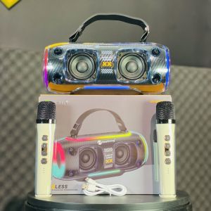 [ Trợ Giá 200K ] Loa Xách Tay Bluetooth NR-8806W -  Kèm 2 Micro Không Dây Karaoke Âm Bass Mạnh Mẽ Đèn Led 7 Màu Xoay Tròn Giá Tốt Nhất Năm 2024