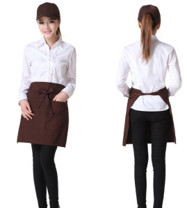 【พร้อมสต็อก|ส่งจากกทม】ห้องครัวทำอาหารผ้ากันเปื้อนรับประทานอาหารครึ่งความยาวเอวสั้นพร้อมกระเป๋า Chefs Waiters เครื่องใช้ในครัวเรือน