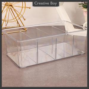 [Creative] Tea Bag Storage Box Office Multifunctional Storage Box with Lid Acrylic Organizer Coffee Bag Compartment Box