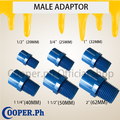 Goflex Pvc goflex male adaptor PVC water blue piping system (1/2)
