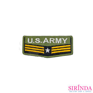 ตัวรีดการ์ตูนบั้งทหารU.S.ARMY ตัวรีดติดเสื้อ อาร์มปักตกแต่ง DIY EMBROIDERY PATCH (00080437)
