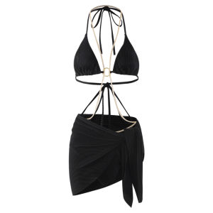 42-62KG ชุดว่ายน้ำ ผูกคอ เว้าเอว 3 ชิ้น ซีทรู ผูกเอว หรู สายฝอ ชุดว่ายน้ำแฟชั่น บิกินี่ Bikini วันพีช ทรงสวย บอดี้สูท 2348