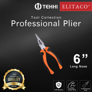 【ELITACO】Tehhi 6" 8" Combination Plier Long Nose Cut Wire Metal Electric Pliers Cut Anti Slip