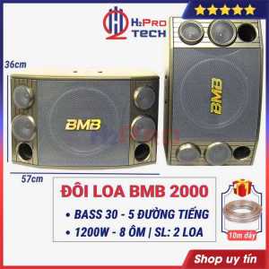 Đôi Loa BMB 2000 1200W Bass 30-5 Đường Tiếng (2 Cái) Loa BMB Karaoke Gia Đình Liên Doanh Xịn (Tặng 10M Dây)-H2Pro Tech