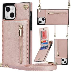 Crossbody Zipper Cards Solt Wallet Leather Case For iPhone 15 16 Pro Max 14 Plus 13 11 12 SE 2022 XS XR Lanyard Bag Purse Cover