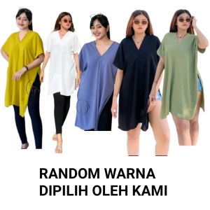 LONG TOP SQUARE NAGITA ATASAN WANITA VIRAL 2022 V-NECK