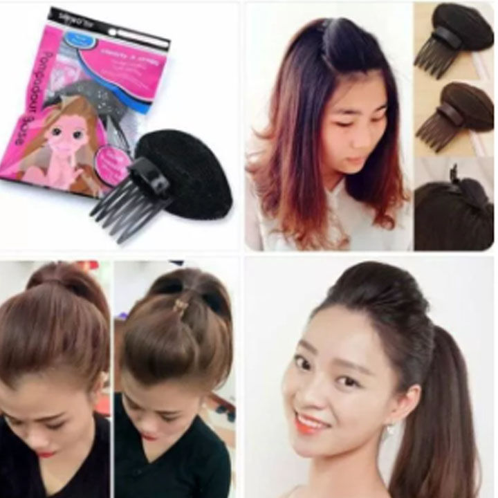Kẹp độn phồng mái đính mút xốp- độn phồng tóc mái phong cách Hàn Quốc