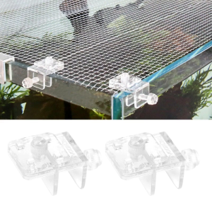 2pcs Fish Tank Aquarium Glass Cover Holder Acrylic Clip Holder Support Clamp Tools for Aquarium Fish Tank Anti-escape