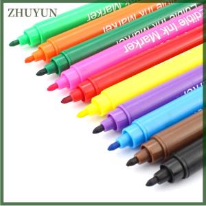 ZHUYUN 1pcs hai mặt cấp thực phẩm người sành ăn Nhà Văn thực phẩm màu Bút Đánh Dấu trẻ em tự làm đồ chơi người sành ăn Nhà Văn vẽ bút bánh cookie bánh công cụ trang trí