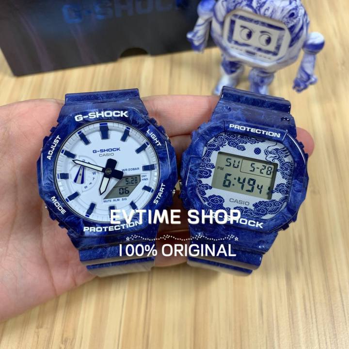 CHINA SET 100% ORIGINAL CASIO G-SHOCK GA-2100BWP-2A DW-5600BWP