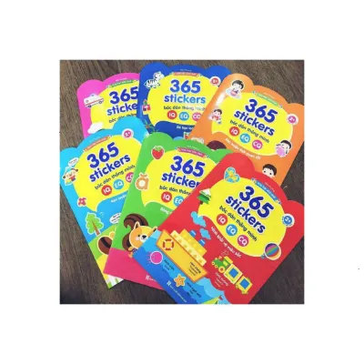 Sách - 365 Stickers Bóc Dán Thông Minh song ngữ Việt-Anh dành cho trẻ từ 2-6 tuổi (Bộ 6 cuốn)