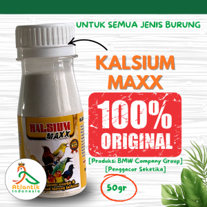 Kalsium Maxx Burung Premium 50gr Suplemen Kalsium & Vitamin D Bikin Stamina Kuat Tulang Kokoh