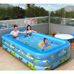 KIDS POOL 1.5M kolam renang anak jumbo petak karet bahan tebal kolamrenang anak besar murah Inflatable Swimming Pool For Kids